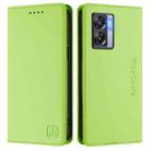 For OPPO A77 5G / A97 5G RC01 Dual-Folded Magnetic Suction RFID Leather Phone Case(Grass Green) - 2