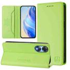 For OPPO A78 5G / A1x 5G RC01 Dual-Folded Magnetic Suction RFID Leather Phone Case(Grass Green) - 1