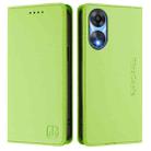 For OPPO A78 5G / A1x 5G RC01 Dual-Folded Magnetic Suction RFID Leather Phone Case(Grass Green) - 2