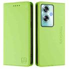 For OPPO A79 5G Global RC01 Dual-Folded Magnetic Suction RFID Leather Phone Case(Grass Green) - 2