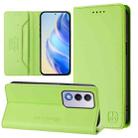 For OPPO A80 5G EU / K12x 5G RC01 Dual-Folded Magnetic Suction RFID Leather Phone Case(Grass Green) - 1