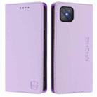 For OPPO A92s 5G RC01 Dual-Folded Magnetic Suction RFID Leather Phone Case(Light Purple) - 2