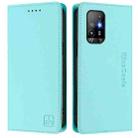 For OPPO A94 5G RC01 Dual-Folded Magnetic Suction RFID Leather Phone Case(Mint Green) - 2