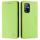 For OPPO A94 5G RC01 Dual-Folded Magnetic Suction RFID Leather Phone Case(Grass Green) - 2