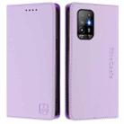 For OPPO A94 5G RC01 Dual-Folded Magnetic Suction RFID Leather Phone Case(Light Purple) - 2