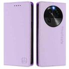 For OPPO Find X6 RC01 Dual-Folded Magnetic Suction RFID Leather Phone Case(Light Purple) - 2