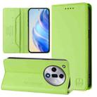 For OPPO Find X7 RC01 Dual-Folded Magnetic Suction RFID Leather Phone Case(Grass Green) - 1