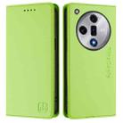 For OPPO Find X7 RC01 Dual-Folded Magnetic Suction RFID Leather Phone Case(Grass Green) - 2