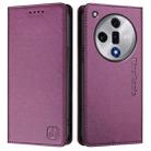 For OPPO Find X7 RC01 Dual-Folded Magnetic Suction RFID Leather Phone Case(Violet) - 2