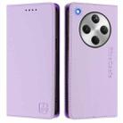 For OPPO Find X8 RC01 Dual-Folded Magnetic Suction RFID Leather Phone Case(Light Purple) - 2