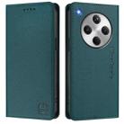 For OPPO Find X8 RC01 Dual-Folded Magnetic Suction RFID Leather Phone Case(Dark Green) - 2