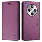 For OPPO Find X8 RC01 Dual-Folded Magnetic Suction RFID Leather Phone Case(Violet) - 2