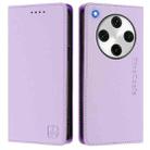 For OPPO Find X8 Pro RC01 Dual-Folded Magnetic Suction RFID Leather Phone Case(Light Purple) - 2