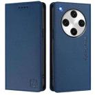 For OPPO Find X8 Pro RC01 Dual-Folded Magnetic Suction RFID Leather Phone Case(Dark Blue) - 2