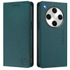 For OPPO Find X8 Pro RC01 Dual-Folded Magnetic Suction RFID Leather Phone Case(Dark Green) - 2