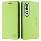 For OPPO K12x 5G Global RC01 Dual-Folded Magnetic Suction RFID Leather Phone Case(Grass Green) - 2