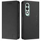 For OPPO K12x 5G Global RC01 Dual-Folded Magnetic Suction RFID Leather Phone Case(Black) - 2