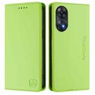 For OPPO Reno8 T 4G RC01 Dual-Folded Magnetic Suction RFID Leather Phone Case(Grass Green) - 2