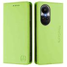 For OPPO Reno10 / Reno10 Pro Global RC01 Dual-Folded Magnetic Suction RFID Leather Phone Case(Grass Green) - 2