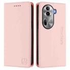 For OPPO Reno11 Pro 5G Global RC01 Dual-Folded Magnetic Suction RFID Leather Phone Case(Pink) - 2