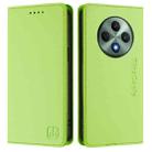 For OPPO Reno12 F 5G / 4G Global RC01 Dual-Folded Magnetic Suction RFID Leather Phone Case(Grass Green) - 2