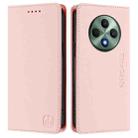 For OPPO Reno12 F 5G / 4G Global RC01 Dual-Folded Magnetic Suction RFID Leather Phone Case(Pink) - 2