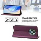 For OPPO Reno12 F 5G / 4G Global RC01 Dual-Folded Magnetic Suction RFID Leather Phone Case(Violet) - 2