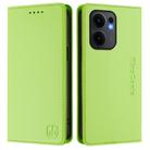 For OPPO Reno13 F 5G RC01 Dual-Folded Magnetic Suction RFID Leather Phone Case(Grass Green) - 2