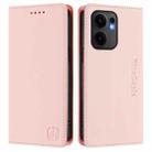 For OPPO Reno13 F 5G RC01 Dual-Folded Magnetic Suction RFID Leather Phone Case(Pink) - 2
