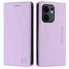 For OPPO Reno13 F 5G RC01 Dual-Folded Magnetic Suction RFID Leather Phone Case(Light Purple) - 2