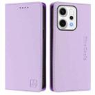 For OPPO Reno14 5G Global RC01 Dual-Folded Magnetic Suction RFID Leather Phone Case(Light Purple) - 2