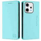 For OPPO Reno14 Pro 5G Global RC01 Dual-Folded Magnetic Suction RFID Leather Phone Case(Mint Green) - 2