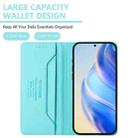 For OPPO Reno14 Pro 5G Global RC01 Dual-Folded Magnetic Suction RFID Leather Phone Case(Mint Green) - 3