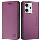 For OPPO Reno14 Pro 5G Global RC01 Dual-Folded Magnetic Suction RFID Leather Phone Case(Violet) - 2