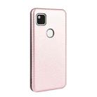 For Google Pixel 4a Carbon Fiber Texture Horizontal Flip TPU + PC + PU Leather Case with Card Slot(Pink) - 3