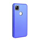 For Google Pixel 4a Carbon Fiber Texture Horizontal Flip TPU + PC + PU Leather Case with Card Slot(Blue) - 3