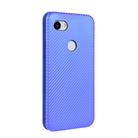 For Google Pixel 3a XL Carbon Fiber Texture Horizontal Flip TPU + PC + PU Leather Case with Card Slot(Blue) - 3