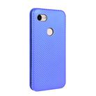 For Google Pixel 3 Carbon Fiber Texture Horizontal Flip TPU + PC + PU Leather Case with Card Slot(Blue) - 3