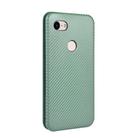 For Google Pixel 3 Carbon Fiber Texture Horizontal Flip TPU + PC + PU Leather Case with Card Slot(Green) - 3