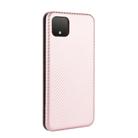 For Google Pixel 4 XL Carbon Fiber Texture Horizontal Flip TPU + PC + PU Leather Case with Card Slot(Pink) - 3