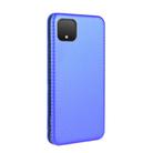 For Google Pixel 4 XL Carbon Fiber Texture Horizontal Flip TPU + PC + PU Leather Case with Card Slot(Blue) - 3