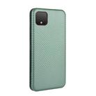 For Google Pixel 4 Carbon Fiber Texture Horizontal Flip TPU + PC + PU Leather Case with Card Slot(Green) - 3