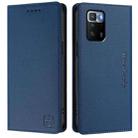 For Xiaomi Poco X3 GT RC01 Dual-Folded Magnetic Suction RFID Leather Phone Case(Dark Blue) - 2