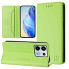 For Xiaomi Poco X6 5G / Redmi Note 13 Pro 5G RC01 Dual-Folded Magnetic Suction RFID Leather Phone Case(Grass Green) - 1