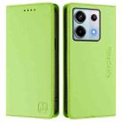 For Xiaomi Poco X6 5G / Redmi Note 13 Pro 5G RC01 Dual-Folded Magnetic Suction RFID Leather Phone Case(Grass Green) - 2