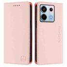 For Xiaomi Poco X6 5G / Redmi Note 13 Pro 5G RC01 Dual-Folded Magnetic Suction RFID Leather Phone Case(Pink) - 2