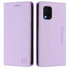 For Xiaomi Mi 10 Lite RC01 Dual-Folded Magnetic Suction RFID Leather Phone Case(Light Purple) - 2