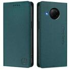 For Xiaomi Mi 10T Lite 5G RC01 Dual-Folded Magnetic Suction RFID Leather Phone Case(Dark Green) - 2