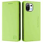 For Xiaomi Mi 11 Lite / Mi 11 Lite 5G RC01 Dual-Folded Magnetic Suction RFID Leather Phone Case(Grass Green) - 2
