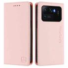 For Xiaomi Mi 11 Ultra RC01 Dual-Folded Magnetic Suction RFID Leather Phone Case(Pink) - 2